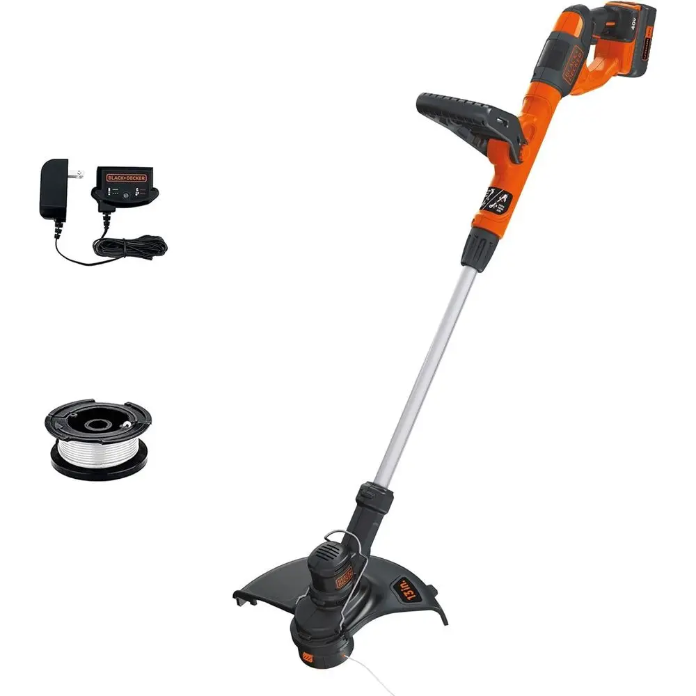 

Black+Decker 40V MAX 13 Inch String Trimmer and Lawn Edger with Battery and , CordlWeed Eater with Charge Indicator, High Torque