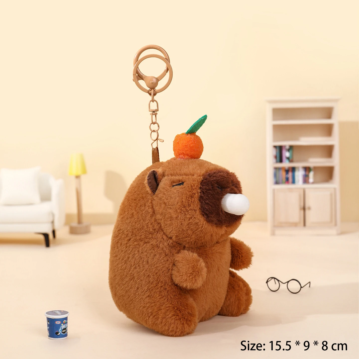 Urocza pluszowa zabawka wydra rzeczna dla niemowląt, antystresowa, dmuchająca bańki, potrząsająca się i wydająca dźwięki, zawieszka do kluczy na przyjęcie urodzinowe.