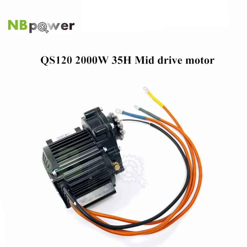QSMOTOR 120 35H 60V 1200W Mid Drive Motor for Electric Scooter, Electric Motorcycle