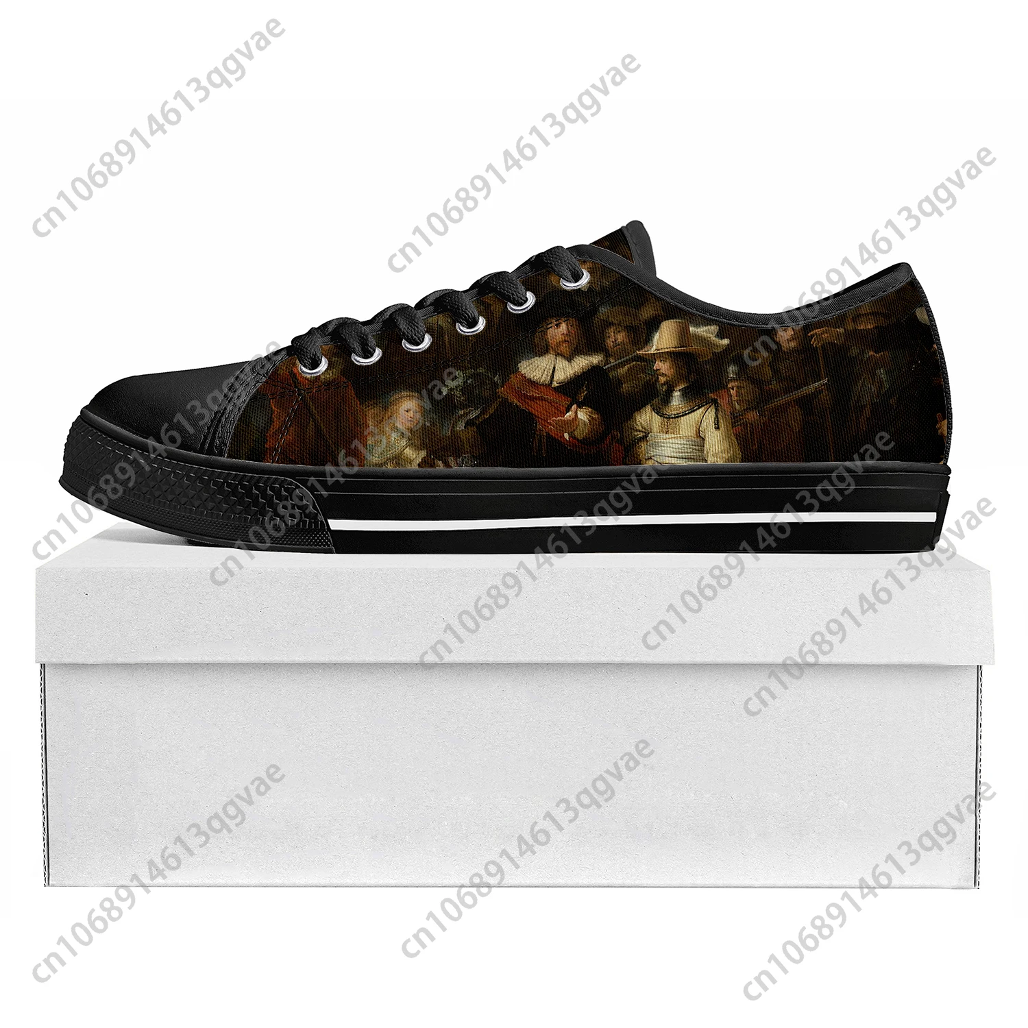 

Rembrandt van Rijn De Nachtwacht Low Top Sneakers Mens Womens Teenager High Quality Sneaker Canvas Casual Couple Customize Shoe