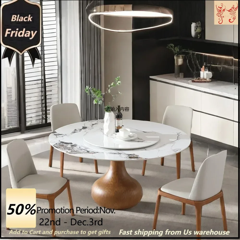 5pcs Modern Marble Dining Table, 59