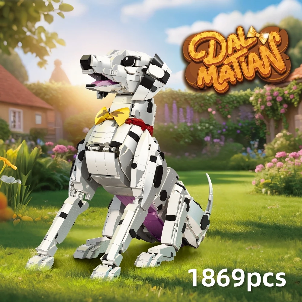 ​ Creativo Dalmata Cane Building Blocks Set 3 in 1 Modello Animale Kit Mattoni di Montaggio Fai da Te Bambini Giocattoli Assemblati Regalo di Compleanno ​