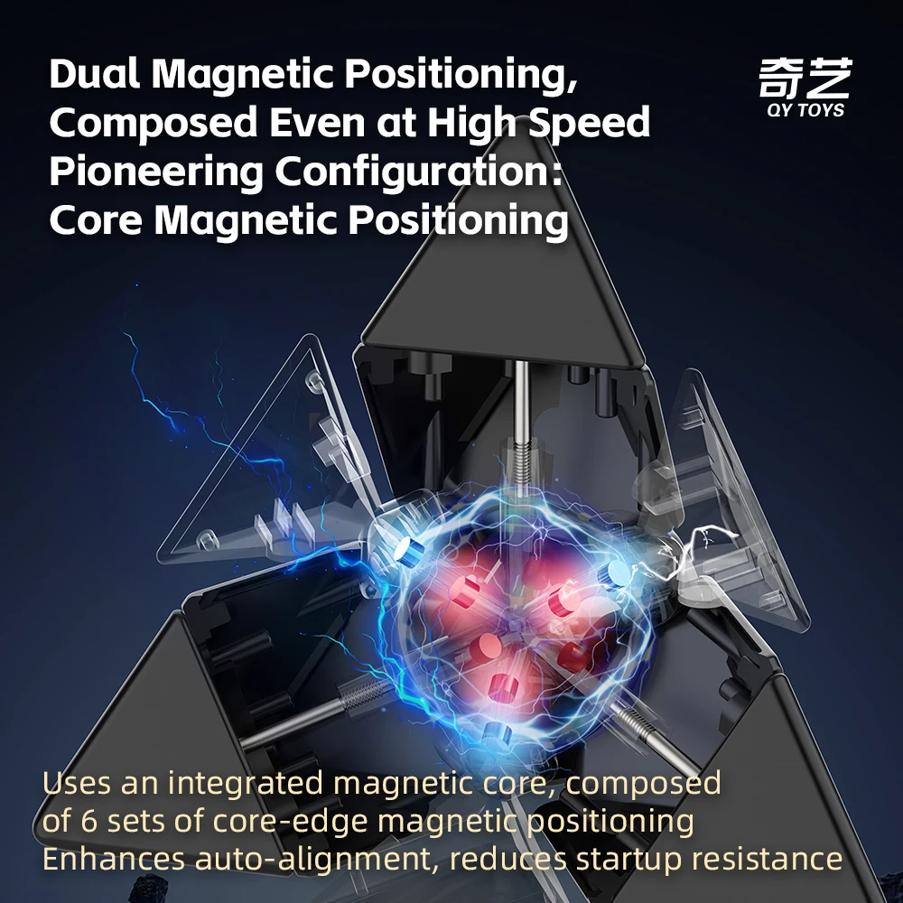 QiYi M Pro Piramide Cubo Magico Magnetico Professionale 3×3 Velocità Puzzle Giocattoli Per Bambini Piramide Speedcube Cubo Magico Giocattoli