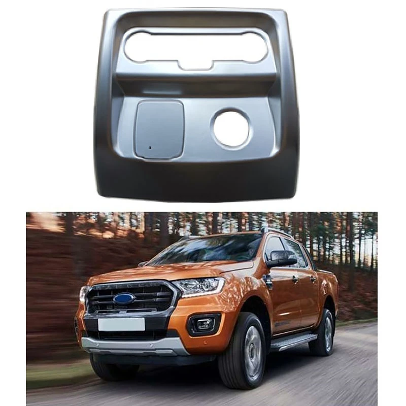 For Ford Ranger Everest Endeavor 2015+ Rear Armrest Air Outlet Vent Cover Trim Frame Anti Kick Decorator Accessories