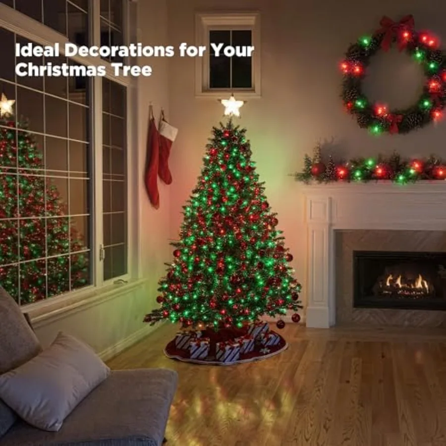 Christmas Lights Indoor Outdoor 500LED 174Feet, Super Bright LED Christmas String Lights with UL Certified, 8 Lighting Modes, T