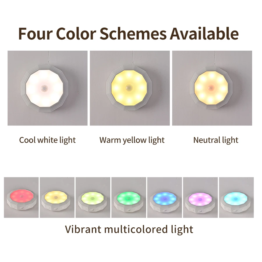 LED الذكية جسم الإنسان الاستشعار مصباح الليل USB شحن الإضاءة التلقائية في حالات الطوارئ اللاسلكية المغناطيسي شفط استخدام الجدار الخفيفة #2