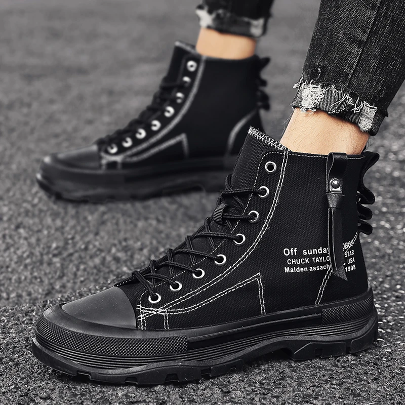 

Мужские кеды из канваса, высокие повседневные эспадрильи в британском стиле, серые вулканизированные кеды для скейтбординга, удобные кроссовки, новинка 2026 года