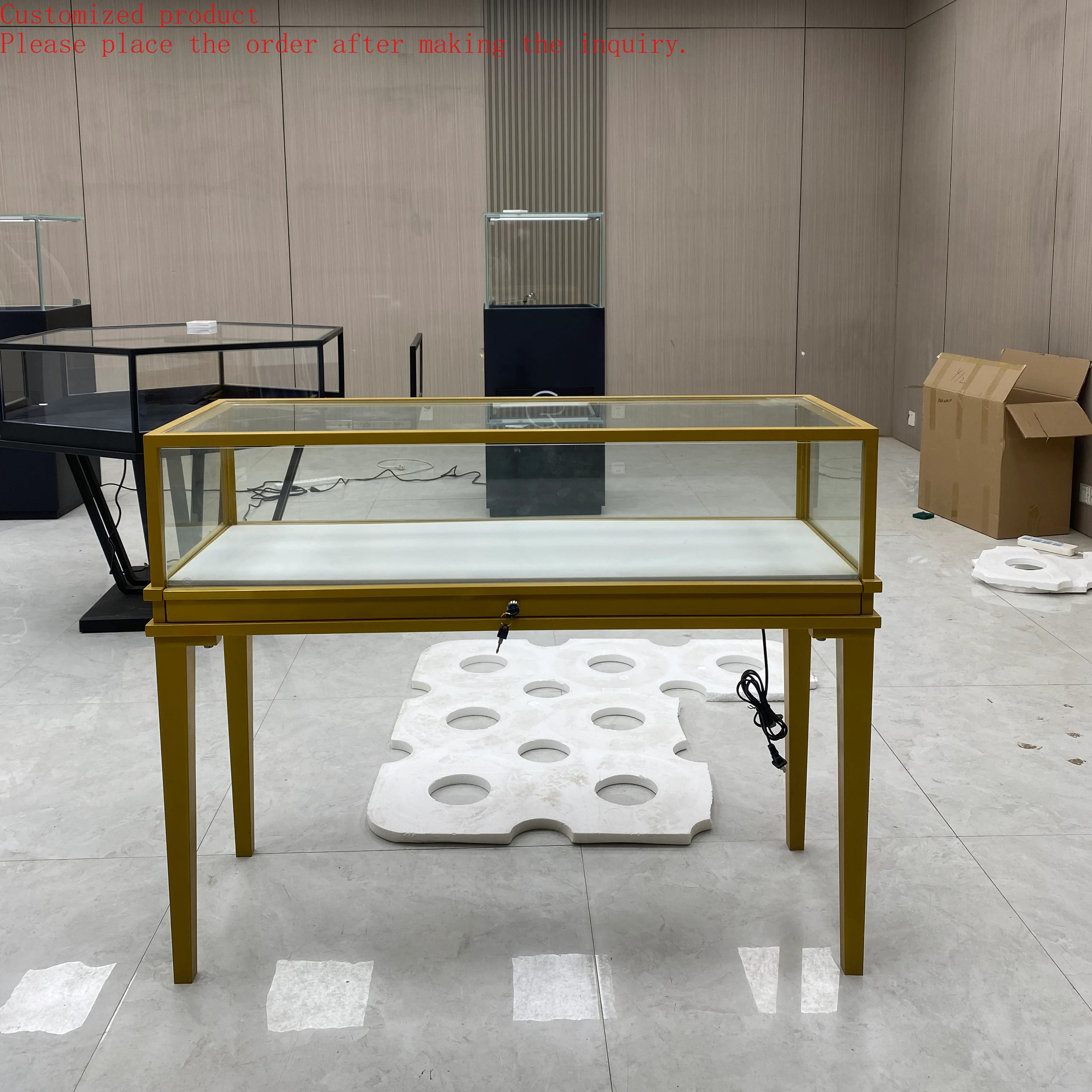 

Custom.Hong Zhan Source Custom Detachable Jewelry Display Case Modular Assembly with LED Light for Retail Stores & Exhibitions