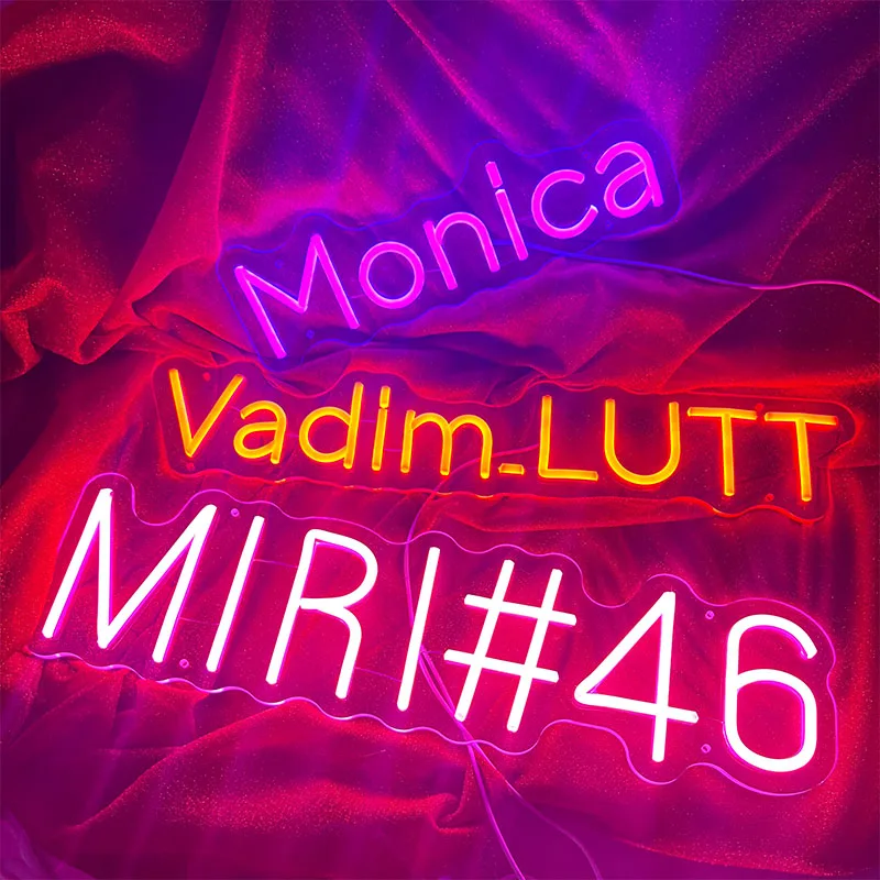 Custom Name Neon Sign Personalized Text Logo LED Neon Sign Night Light Birthday Wedding Party Bar Coffee Wall Light Decoration