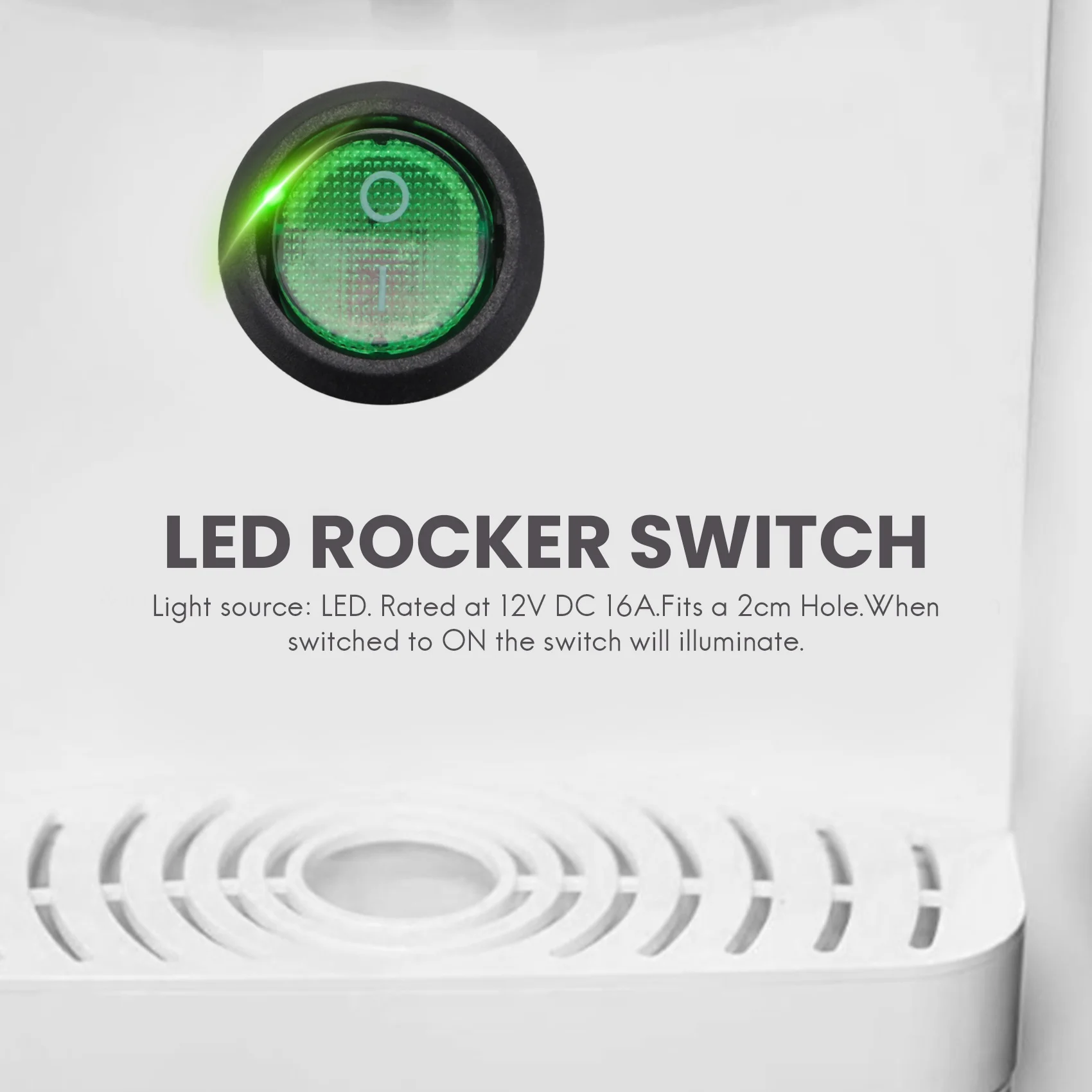 AD41-4 x 12V LED مضيئة الروك على الخروج تبديل SPST التبديل داش ضوء السيارة