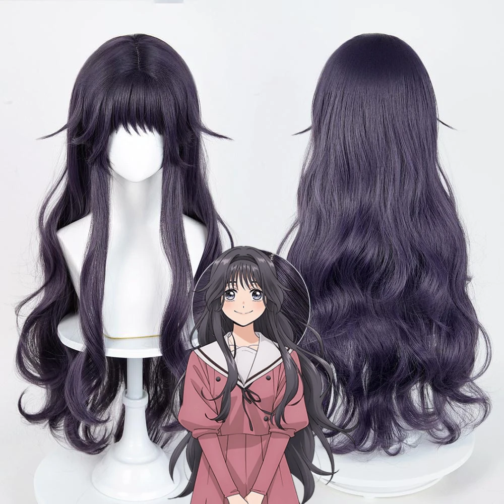 

New Anime The Fragrant Flower Blooms With Dignity Waguri Kaoruko‌ Cosplay Wig Women Purple Long Curly Hair Halloween Prop