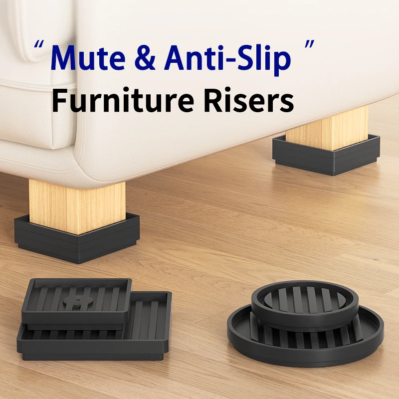 Furniture Heightening Pads: Anti-Slip, Wear-Resistant, Scratch-Proof—For Sofas, Coffee Tables, Beds & Table/Cabinet Feet