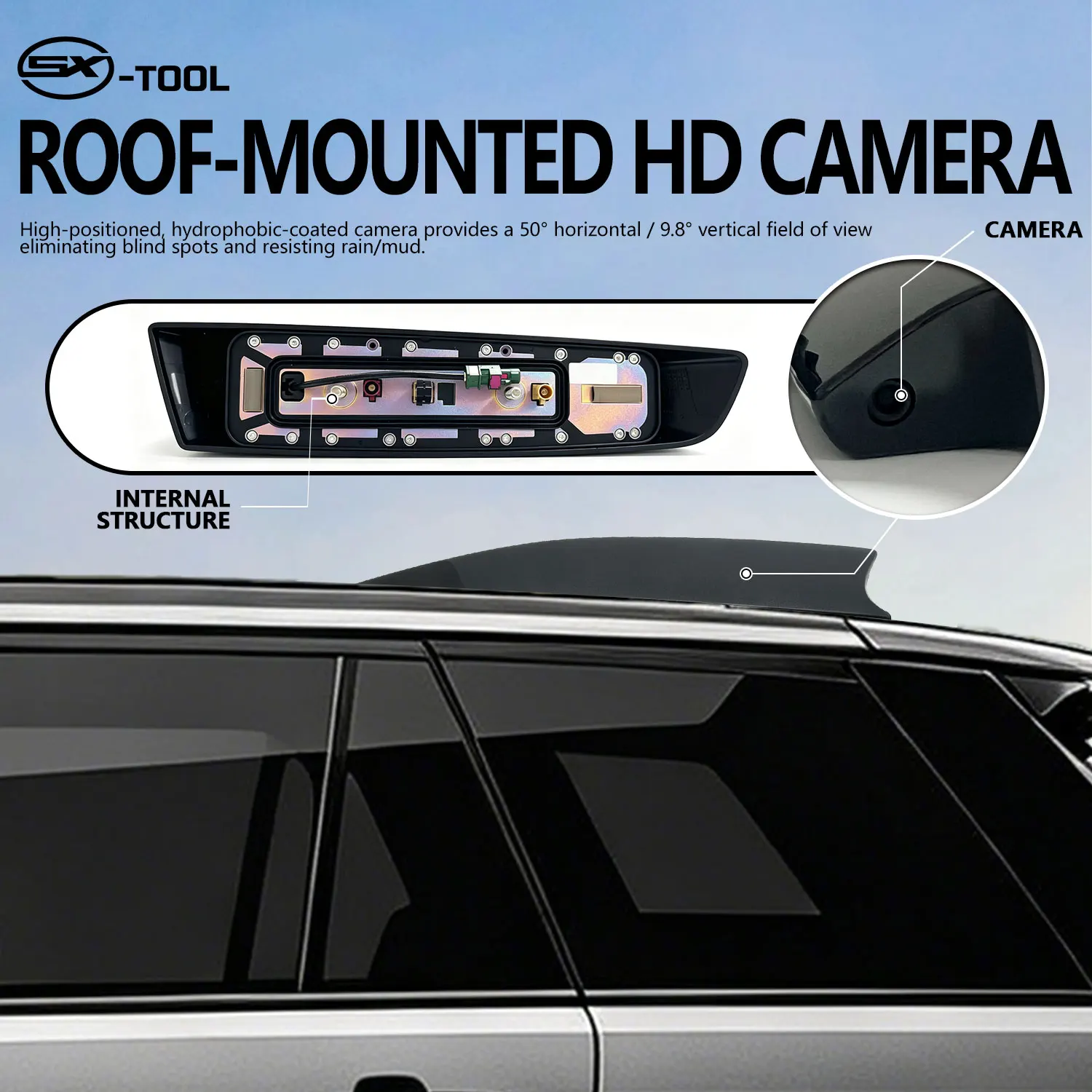 For Land Rover Range Rover L460 2023+ Smart Rear View Mirror with Roof Camera M8E2-17E678-DD Auto Dimming OEM Replacement