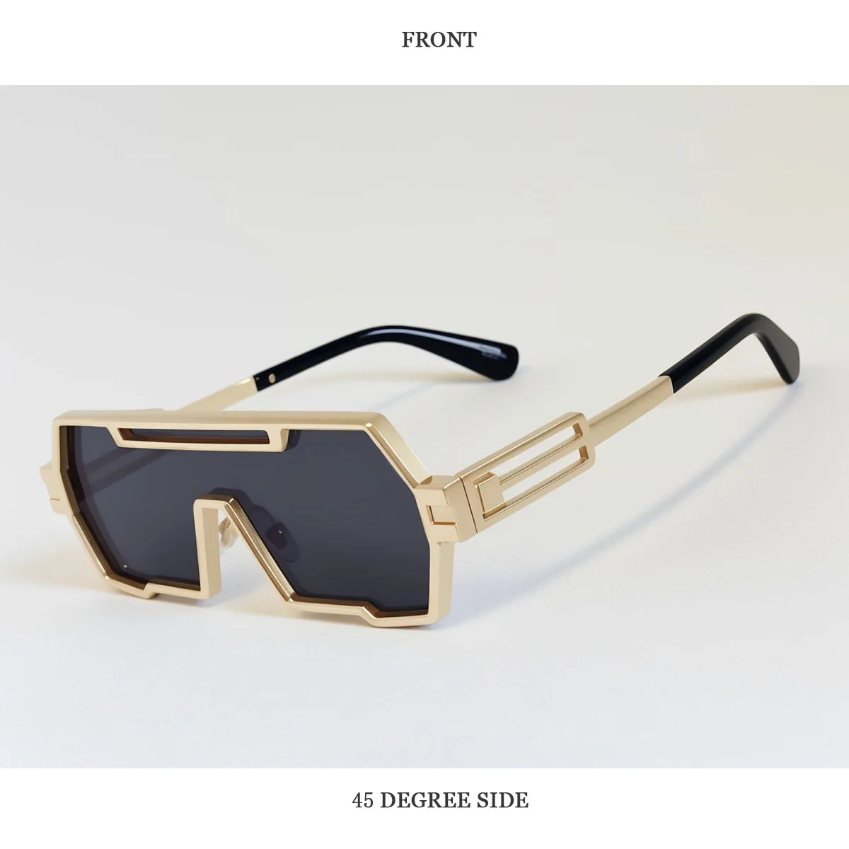 Quadratische Steampunk-Sonnenbrille für Damen 2026 Einteilige UV400-Schutz Sonnenbrille für Herren Markendesign Modische Brille Gafas De Sol Hombre – Detail 16