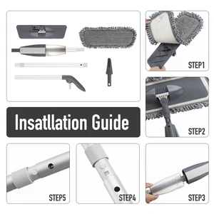 Magic Spray Mop Holzboden mit wiederverwendbaren Mikrofasern Kissen 360 Grad Griff Home Windows Küchenmop -Kehrmaschine Broadcast -Werkzeuge sauber 12 Hauptverkäufe Mopa Vileda Spray - №5