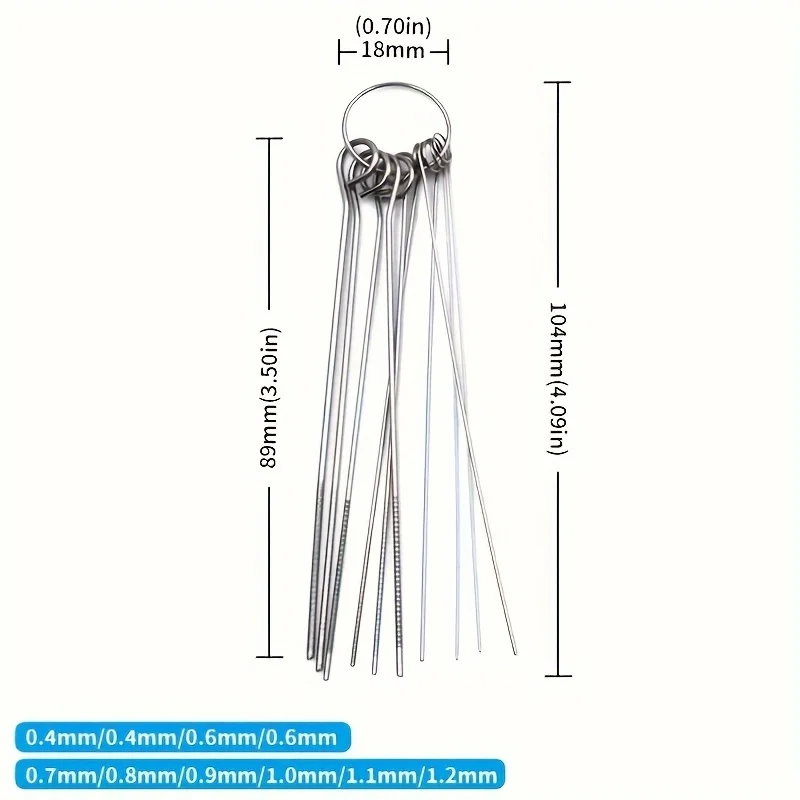 Picture 4: 10 Stainless Steel Needle Shower Head Cleaning Brush Set, Suitable for Multi Size Shower Heads,bathroom Accessory Cleaning Tools