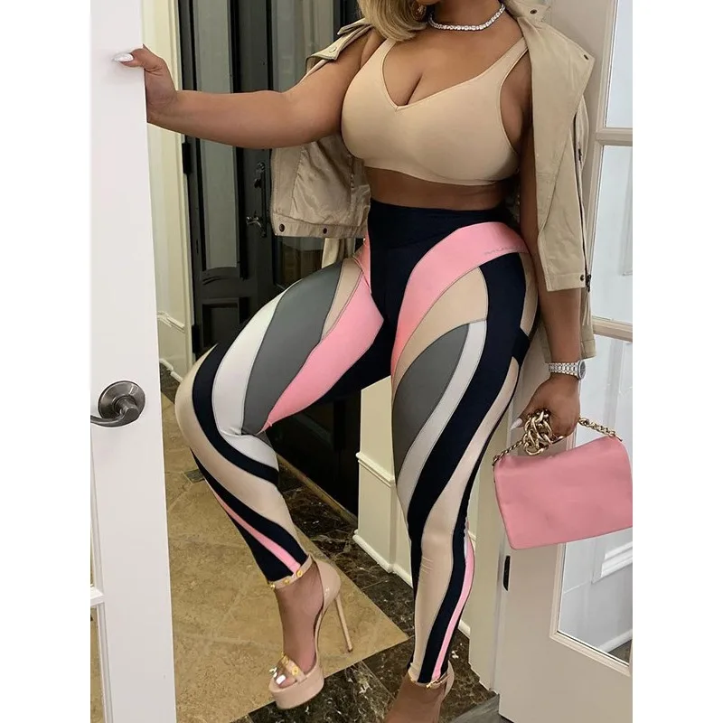 Krisnanas Colorful Yoga Pants for Woman 2025 New Y2k Skinny Dym Workout Leggings Printed Hip Lifting Pant Woman Clothes 80265