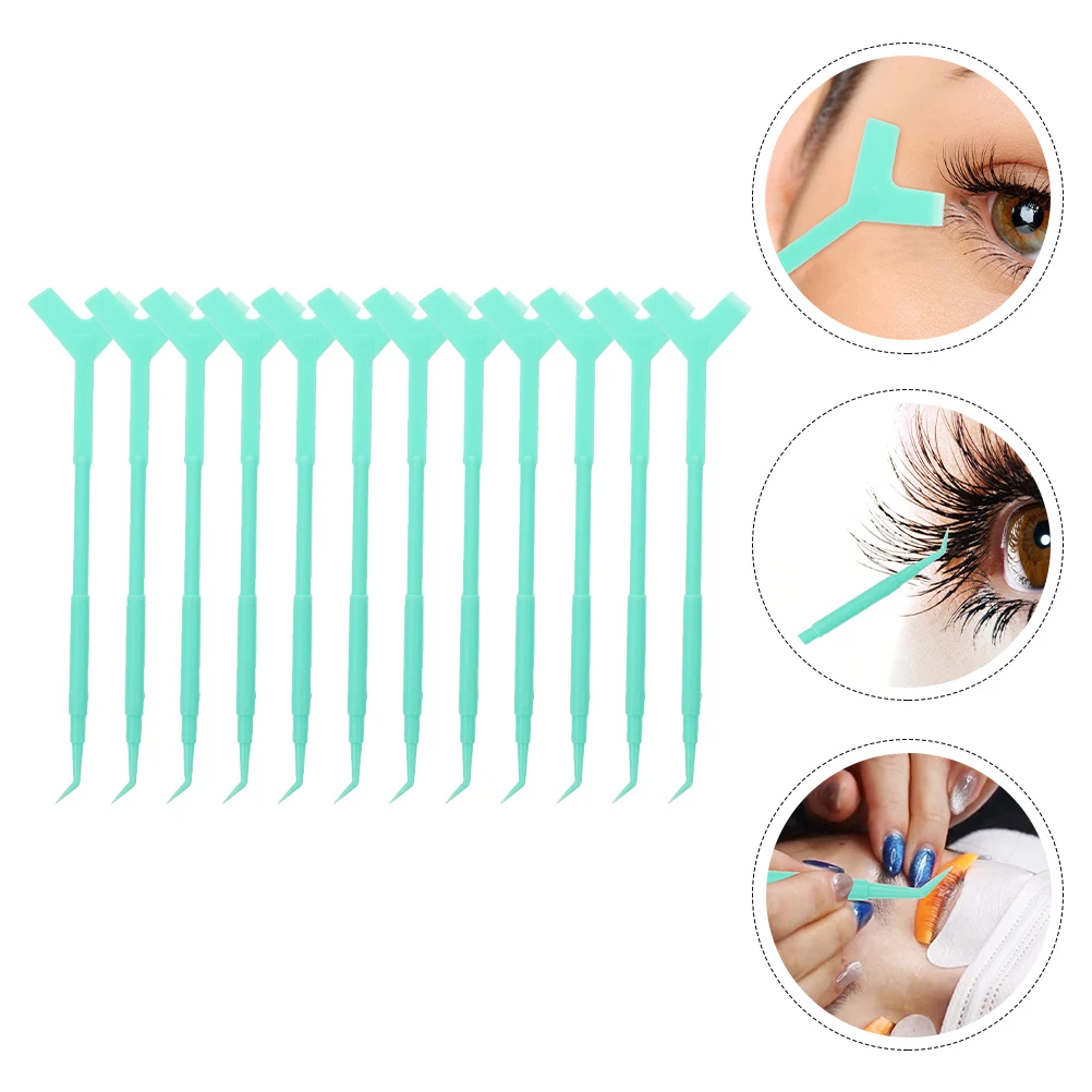 

12 Pcs False Eyelash Y Shaped Brush Reusable Durable Tool Perm Separator Comb Grafting Handheld eyelash