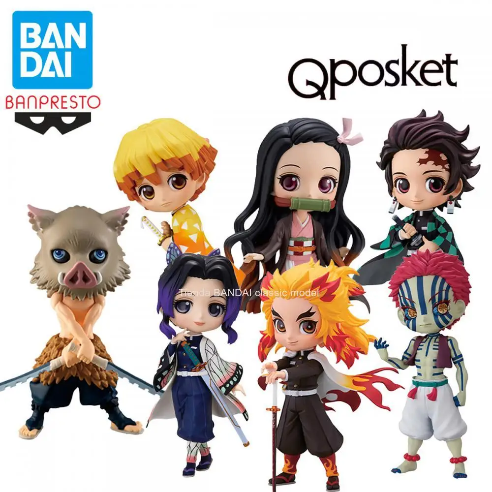 

100% In Stock Original Bandai BANPRESTO Qposket Anime Demon Slayer Figure Nezuko Tanjirou Zenitsu In Models Toys Gifts