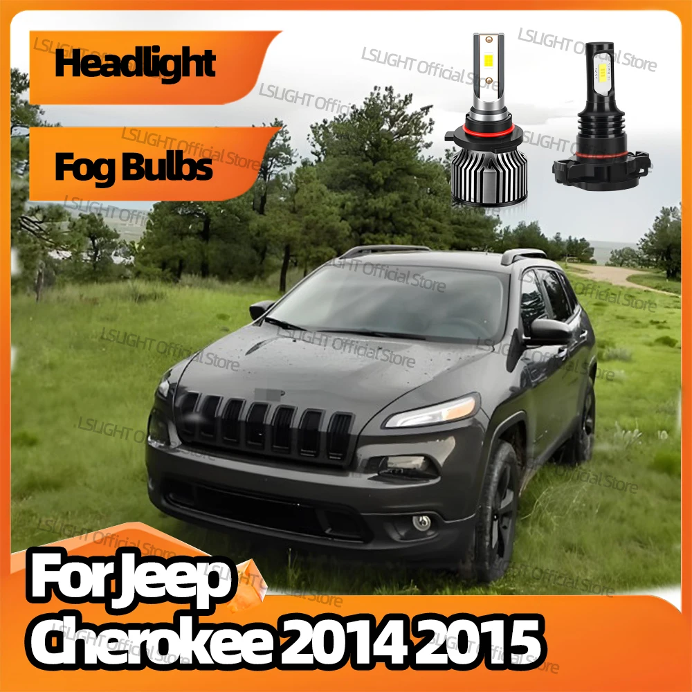 

2/4x для Jeep Cherokee 2014 2015 Автомобильные передние фары 20000LM Фара 3570 CSP Двусторонние противотуманные фары 6000K Лампы 12 В Plug&Play