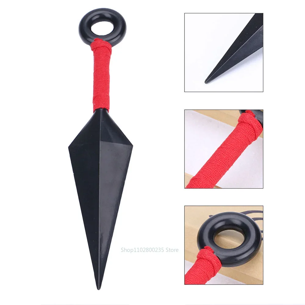 Anime Naruto Shippuden Kunai Cosplay Props Forehead Weapon Plastic Collection Props Ninja Darts Model Toys for Kids Gifts