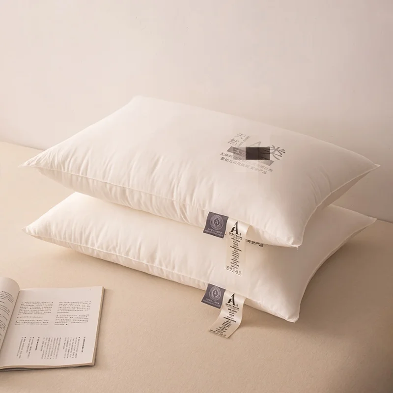 Type A 100% Cotton Face Sleeping Pillow Filling By Polyester Fiber Japan&Korean White Neck Health Care Low Pillow 40x60cm