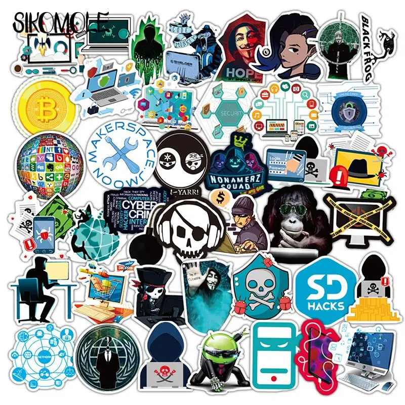 10/30/50PCS Hacker Graffiti Stickers Geek Java Programming DIY Toy Luggage Laptop Motorcycle Skateboard Bicycle Decal Sticker F5