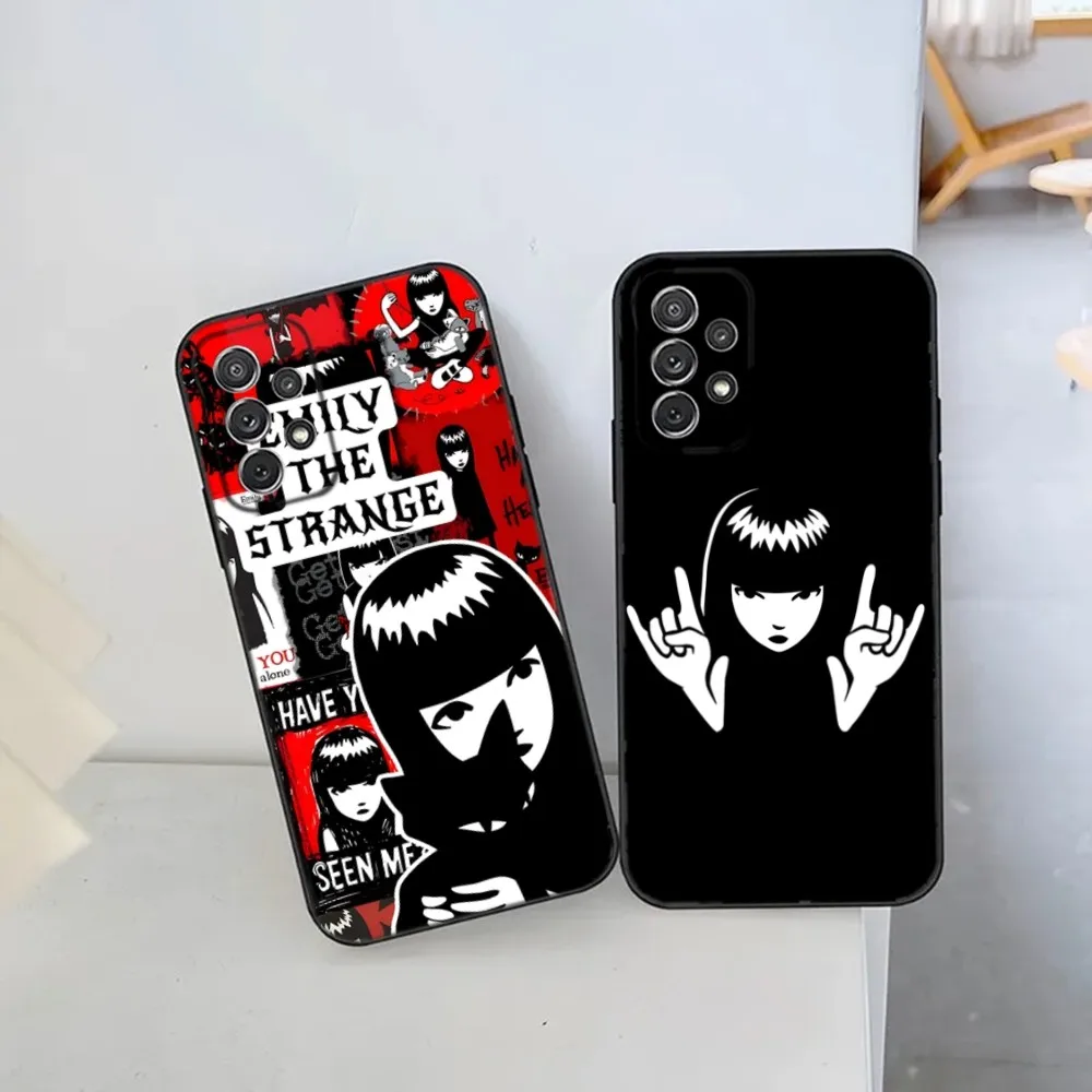 E-Emily The Strange Phone Case For Samsung S21,S22 Ultra,S20,S30 plus,S22 plus,S23,S30 ultra 5G Silicone Cover