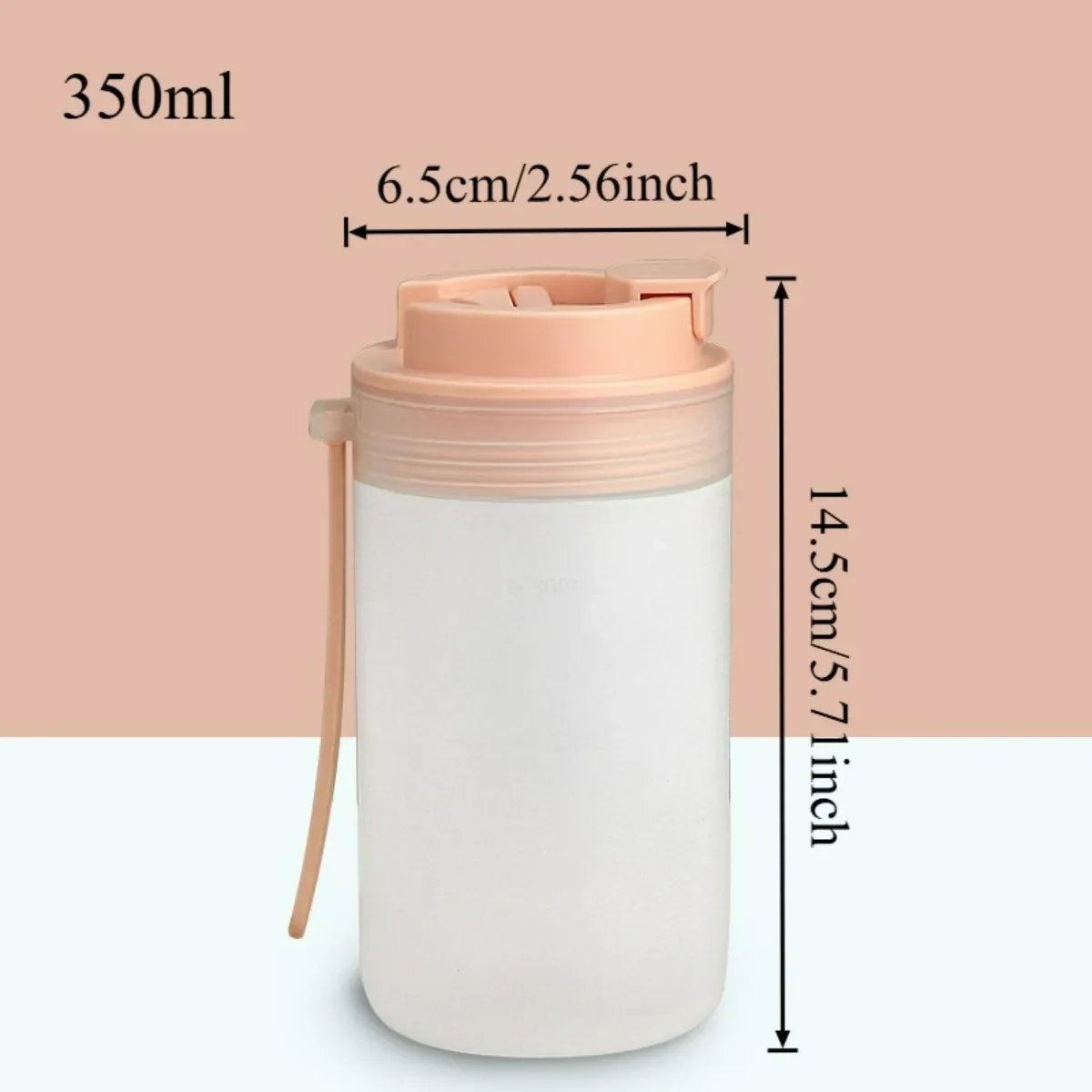 Draagbare, lekvrije plastic waterfles voor kinderen en studenten, 350/550 ml, ideaal voor op reis en tijdens het sporten, hittebestendige waterbeker met koord.