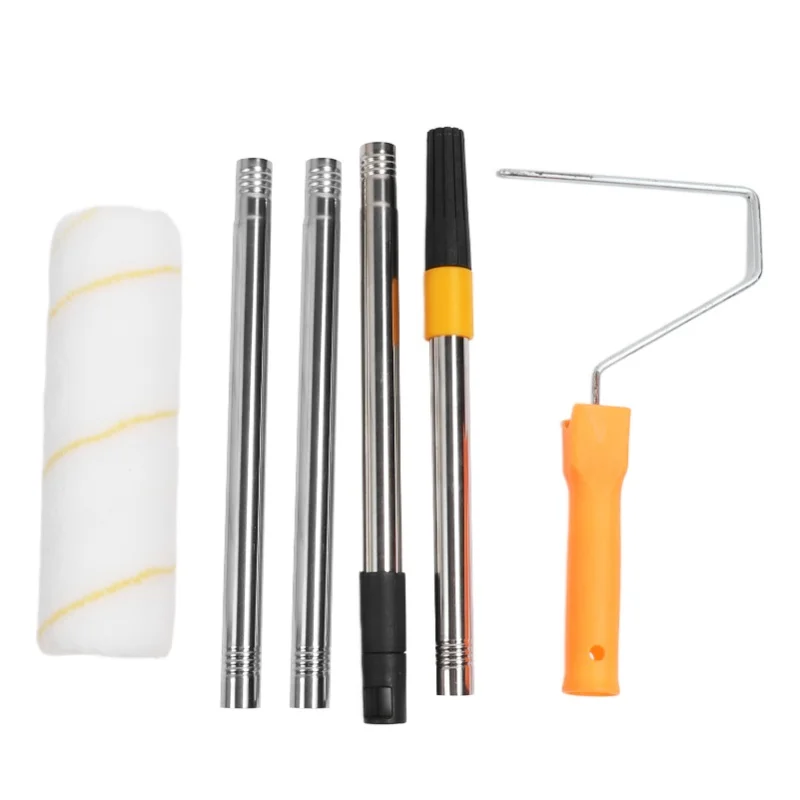 

3.9ft Paint Roller Extension Pole Kit With 9in Roller Brush Detachable Telescopic Long Paint Roller Set For Corner Ceiling