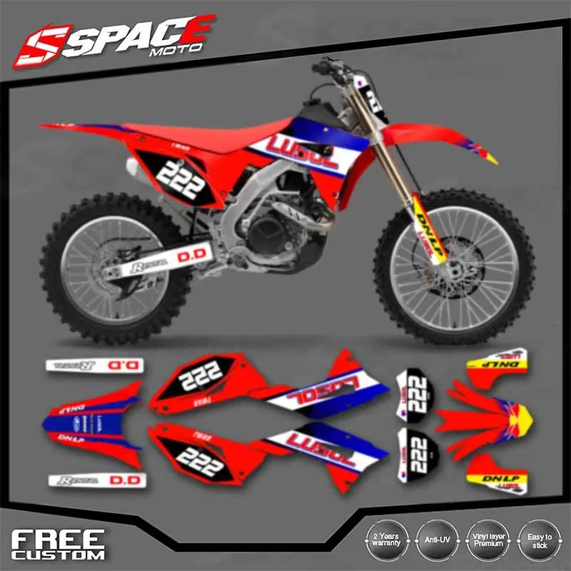 

SPACE пользовательская мотоциклетная графическая фоновая наклейка для HONDA CRF 2018-2021 CRF250RX 2017-2020CRF450RX наклейки наборы наклеек 08