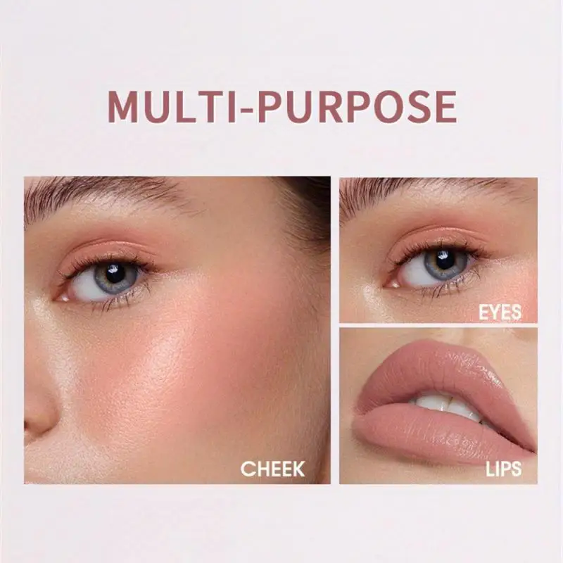 4 Colors Matte Cheek Blusher Waterproof Lasting Multi-purpose Eyes Lips Makeup Liquid Blush Cream Brightening Facial Cosmetics