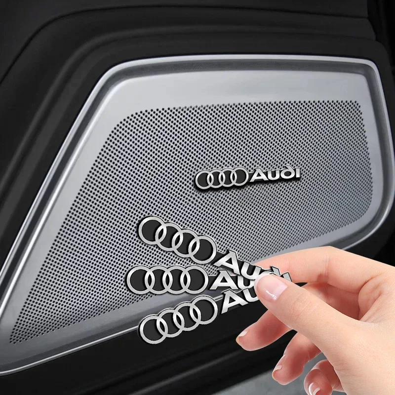 Car audio decorate 3D Aluminum Badge Emblem Sticker For Audi Sline A4 A3 A5 A6 A1 A7 A8 Q2 Q3 Q5 Q7 Q8 Accessories Car Styling