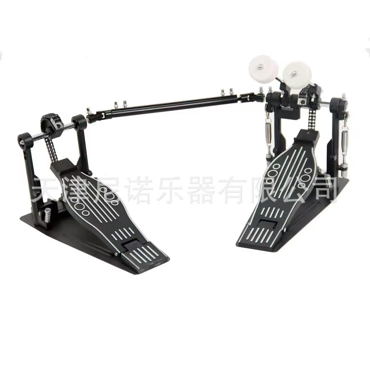 Professional Drum Double Kick Pedal, Dual Chain Design, Iron Base, Double Beaters for Adult Drum Kit Replacement Parts