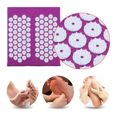 Acupuncture Massage Mat Foot Pain Releive Massage Pad Easy-taking Travel Massage Mat Almohadilla De Masaje De Pies De Viaje