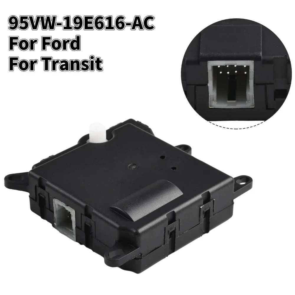 Car A/C Heater Control Motor Door Actuator 8 Pin For Ford For Transit T12 T15 95VW-19E616-AC 95VW-19E616-AD 1056313 Black