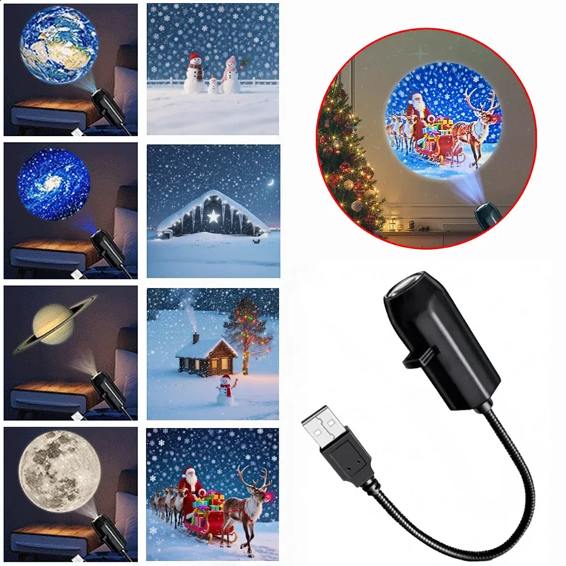 USB techo Luna tierra proyección atmósfera luz cielo estrellado lámpara luz nocturna decoración de dormitorio romántico proyector de galaxia