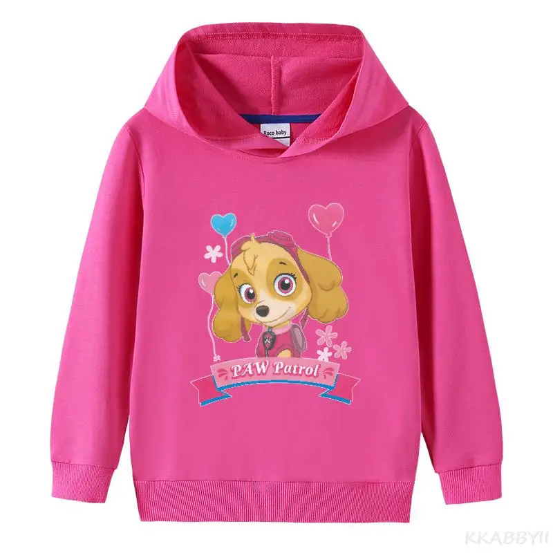 PAW PATROL Cartoon z długim rękawem Baby Boys Girls Tees Kids dzieci Casual Clothing sweter bluza z kapturem