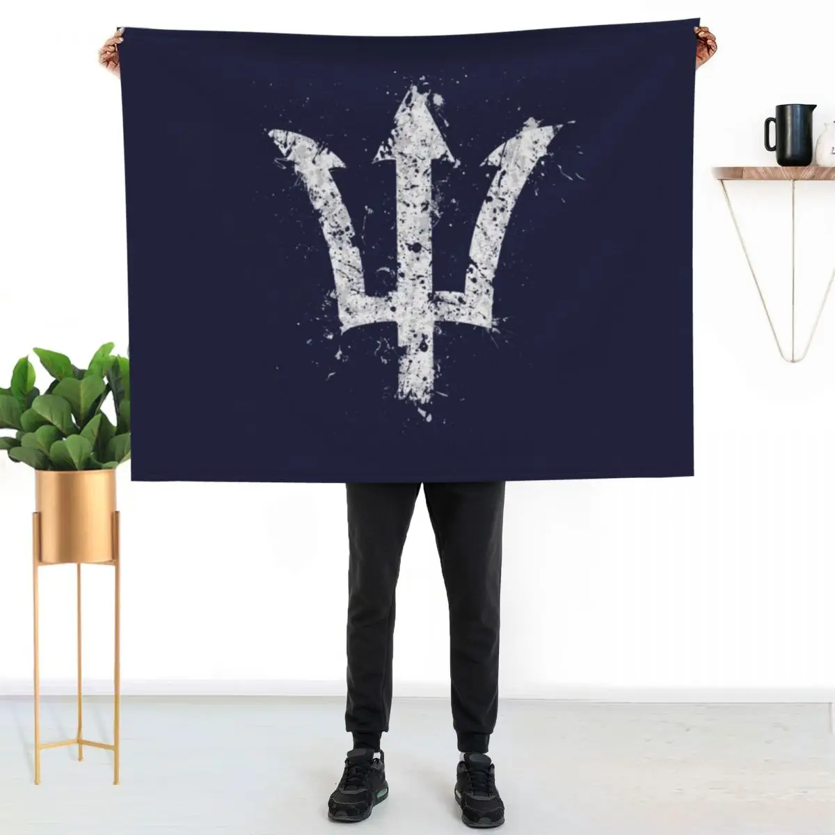 Percy JacksonTrident Throw Blanket Decorative Beds Kid'S wednesday Cute Plaid Custom Polar Blankets