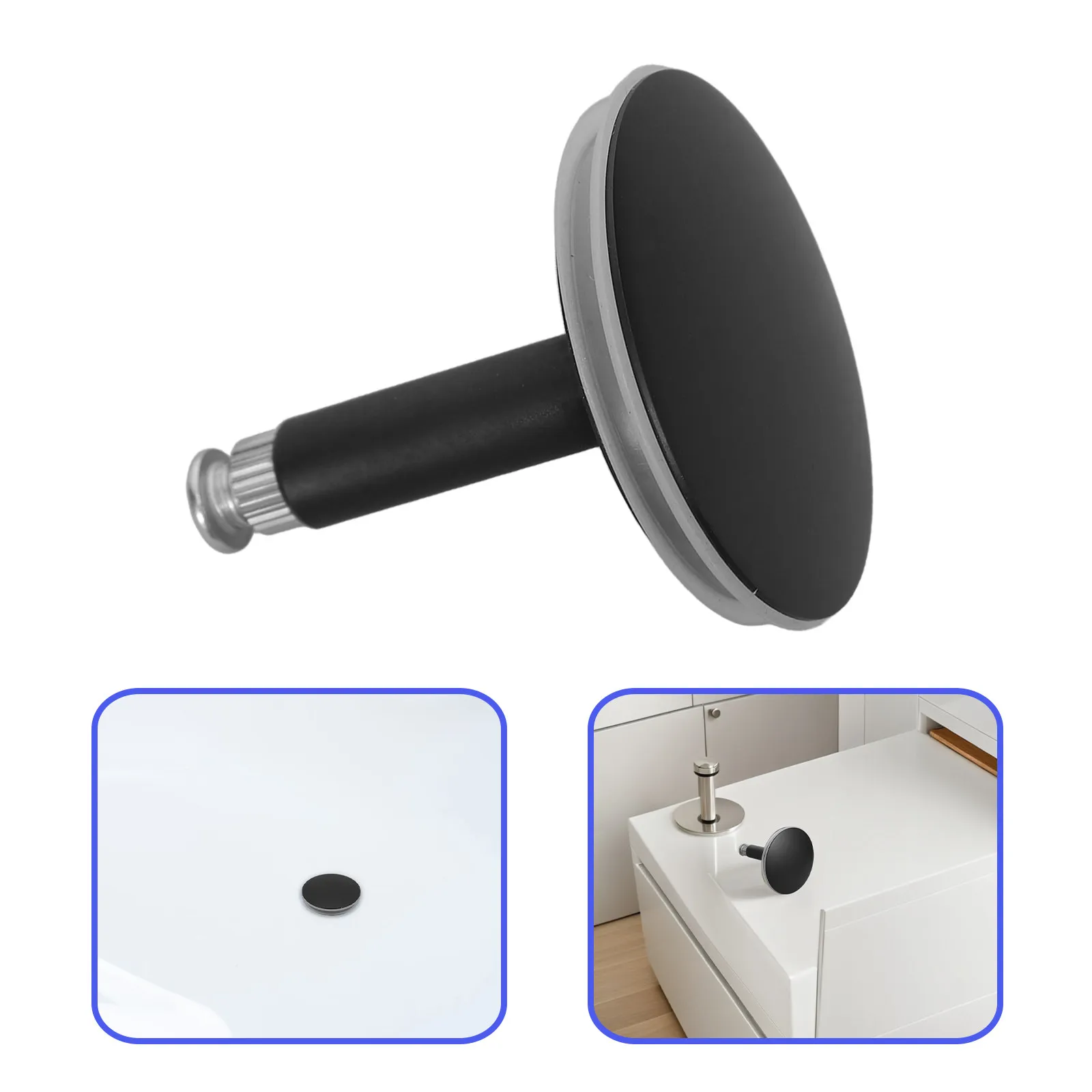 

43Mm Round Drain Cover for Shower Tub Bathtub Drain Stopper Replacement Hair Catcher Waterproof Seal Easy Install Snap-