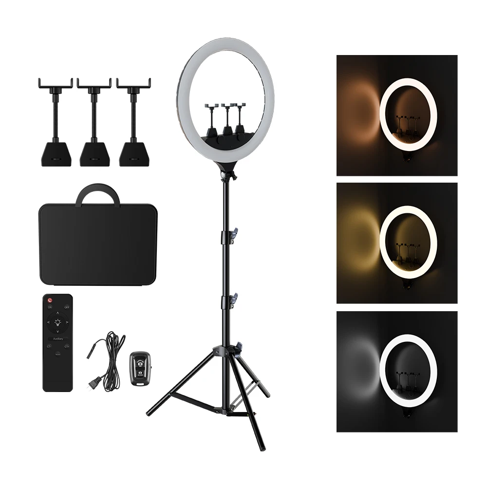 

18 Inch LED Ring Light Kit Ring Lamp Photo Light Ring for YouTube Makeup Studio Photography Ringlight with Light Stand