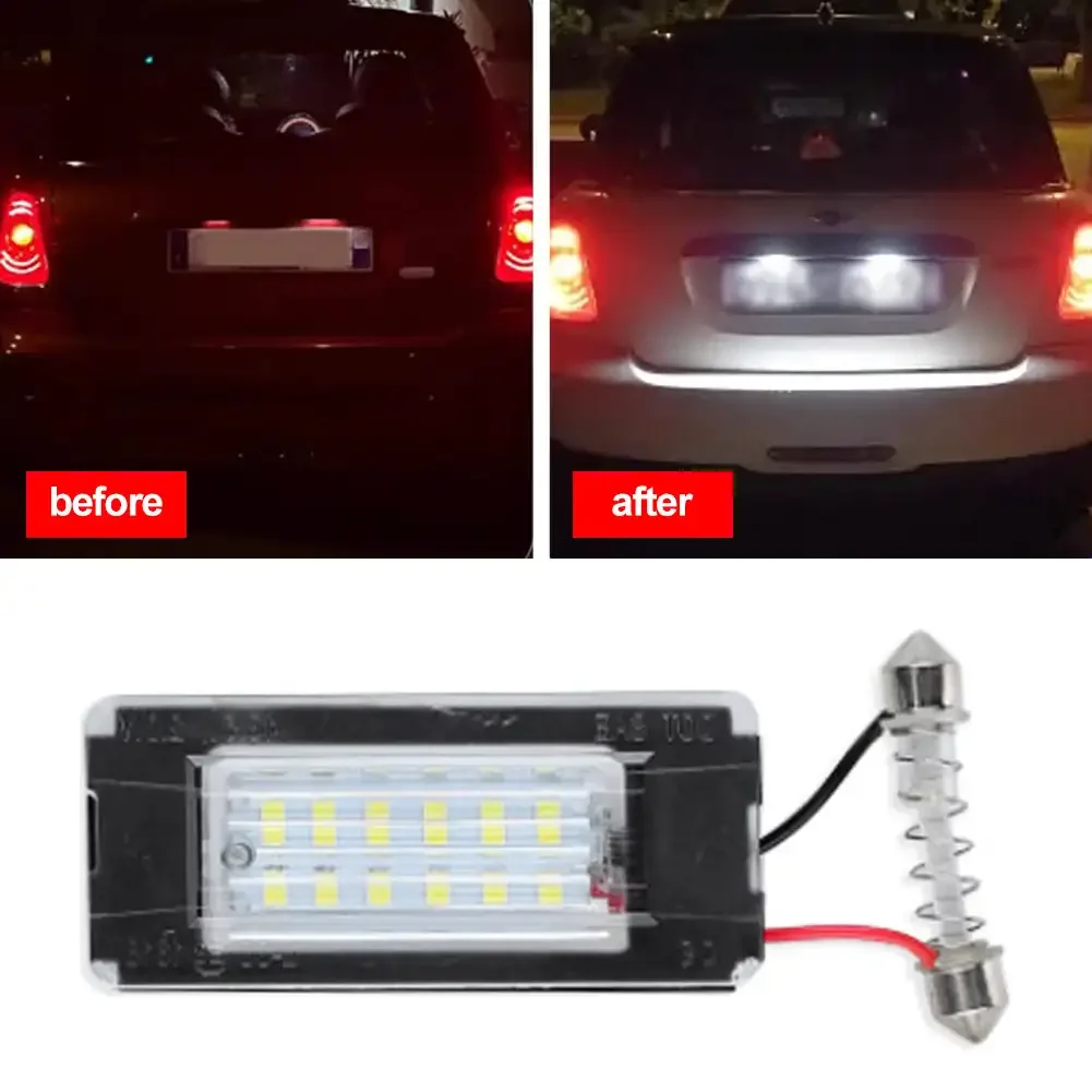 Luz LED para matrícula de coche, lámpara blanca para Mini Cooper R56, R57, R58, R59, R50, R52, R53, 1 piezas, sin errores