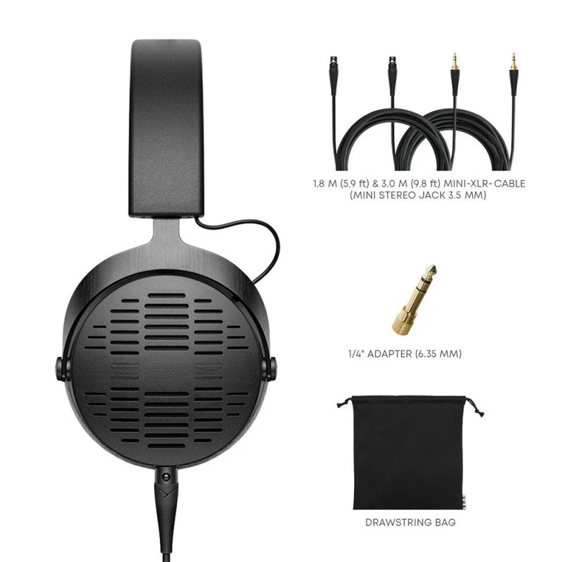 DT900 Pro Black Monitoring Headphone, Open Back Dynamic Driver, Wide Frequency for Studio Mixing & Music Arrangement