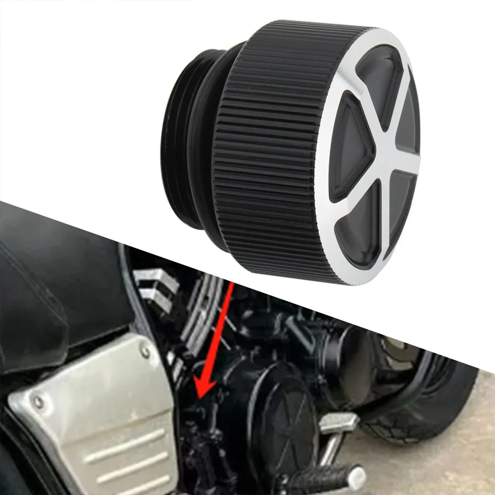 

VMAX1200 Motorcycle Engine Oil Filler Cup Plug Cover Cap Screw M27 CNC Aluminum For Yamaha VMAX 1200 1990-2005 2006 2007