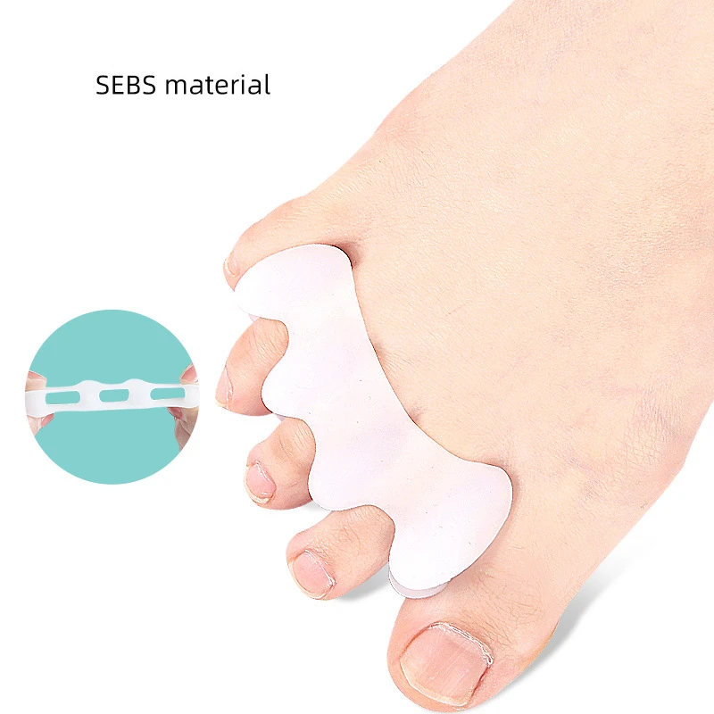 

4pieces=2pairs Feet Care Bunion Corrector Pedicure Silicone Toe Separators Protector Gel Hallux Valgus Straightener Splitter