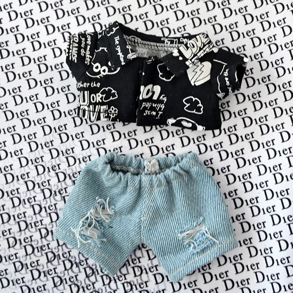 

For 17cm LABUBU Doll Fashion Spirit Junior Limited Cool Costume Clothing Doll Dress Replacement Clothing Accessories