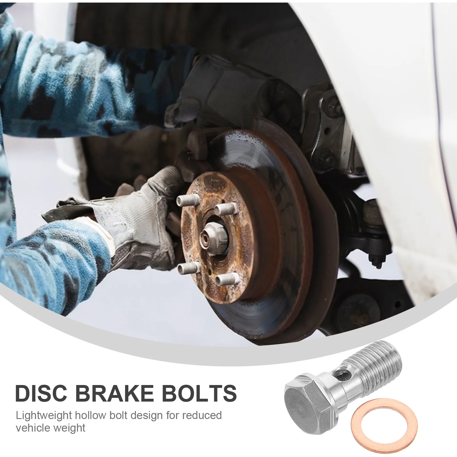 

Stainless Steel Caliper Bolt Lightweight Hollow Design Hexagonal Socket Easy Installation Automotive Modification Fixing Screw