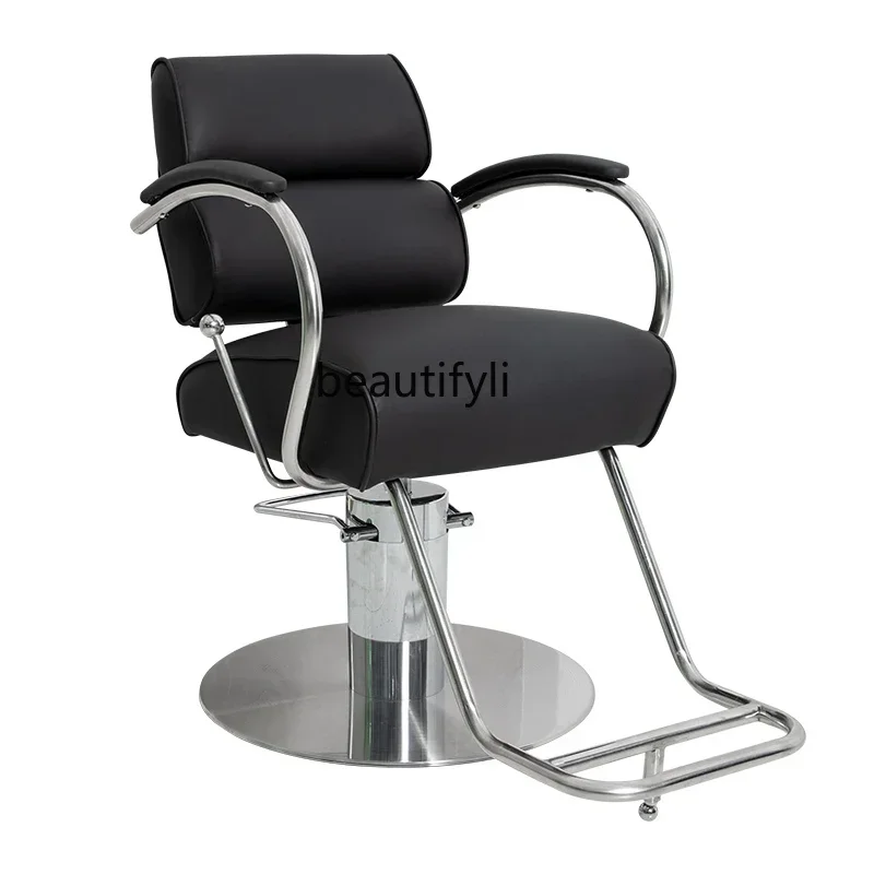 

ls 04Barber Shop Stainless Steel Barber Chair Hairdressing Chair Hair Salon Hair Cutting Chair