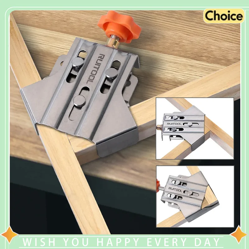 

Угловой зажим из нержавеющей стали, 90-градусный угловой зажим для деревообработки, фоторамка, столярный инструмент для быстрого позиционирования