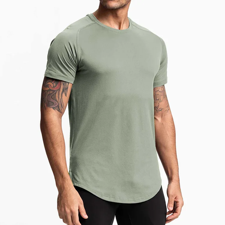 T-shirt de Sport à manches courtes pour homme, maillot de Sport à séchage rapide pour l'entraînement, la musculation et la course à pied